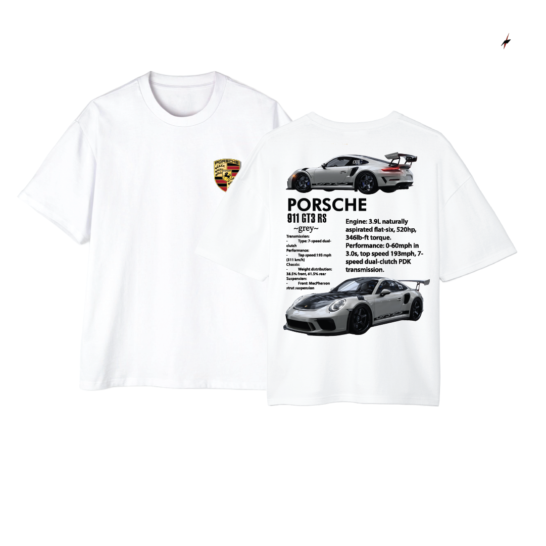 Porsche grey 911 Tee