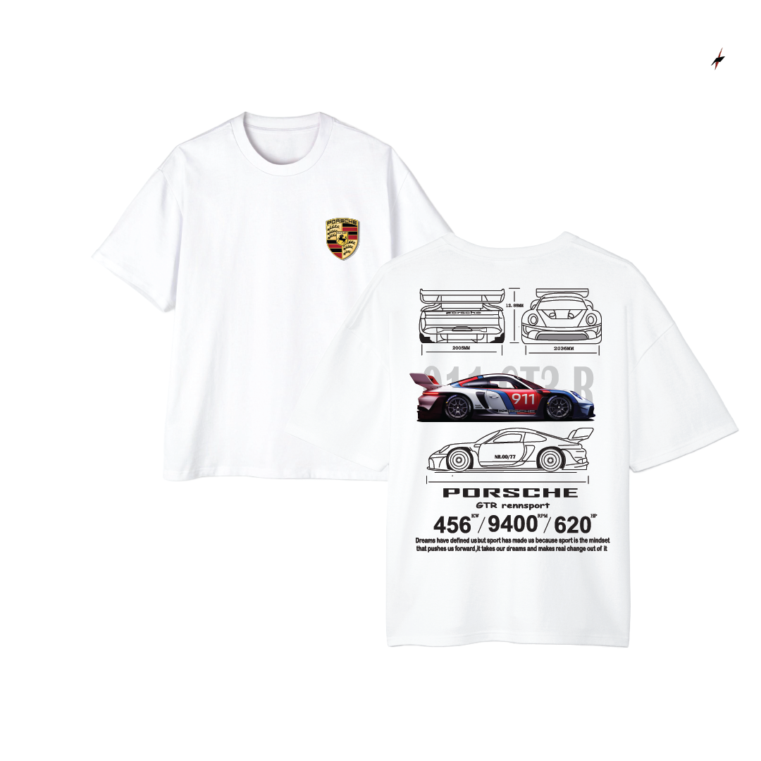 Multi-colored Porsche Tee